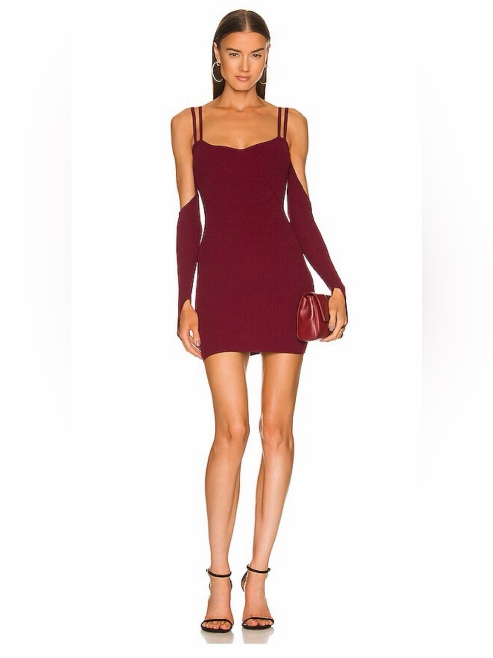 Michael Costello Jayde mini S maroon NWOT